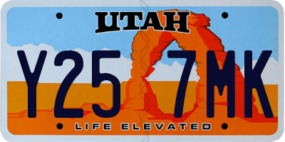 UT license plate Y257MK