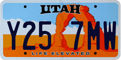 UT license plate Y257MW