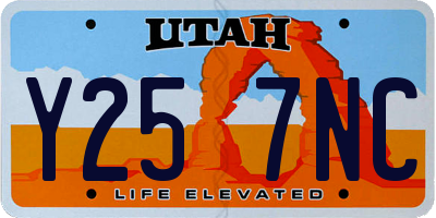 UT license plate Y257NC