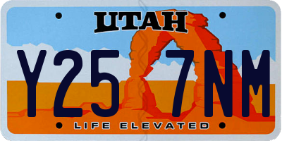 UT license plate Y257NM