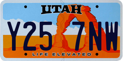 UT license plate Y257NW