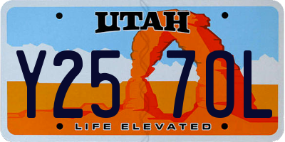 UT license plate Y257OL