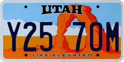 UT license plate Y257OM