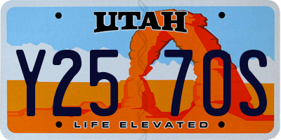UT license plate Y257OS