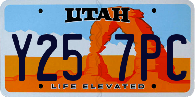 UT license plate Y257PC