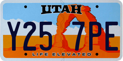 UT license plate Y257PE