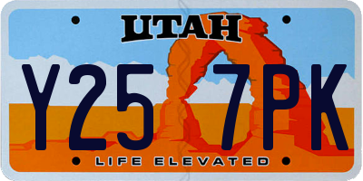 UT license plate Y257PK