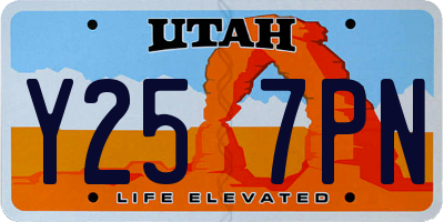 UT license plate Y257PN