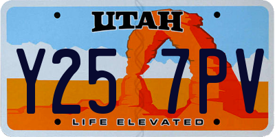 UT license plate Y257PV