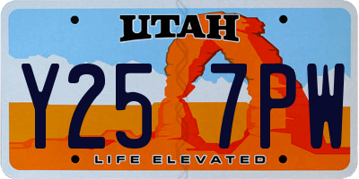 UT license plate Y257PW