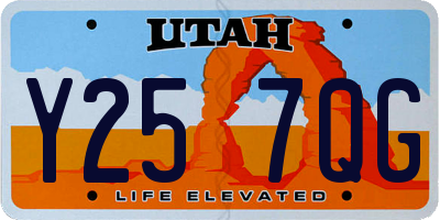 UT license plate Y257QG