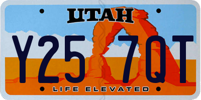 UT license plate Y257QT