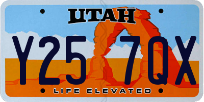 UT license plate Y257QX