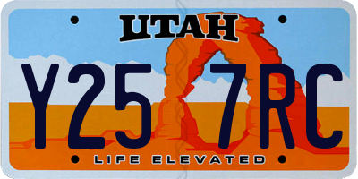 UT license plate Y257RC