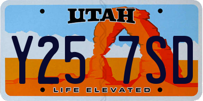 UT license plate Y257SD