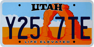 UT license plate Y257TE