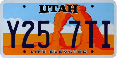UT license plate Y257TI