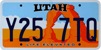 UT license plate Y257TQ