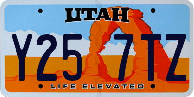 UT license plate Y257TZ