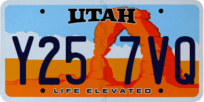 UT license plate Y257VQ