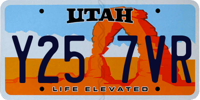 UT license plate Y257VR