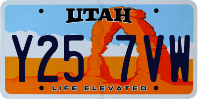 UT license plate Y257VW