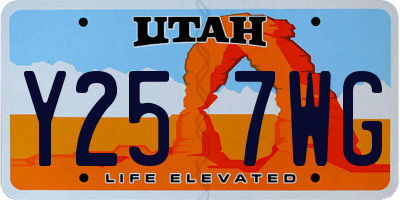 UT license plate Y257WG