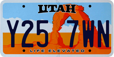 UT license plate Y257WN