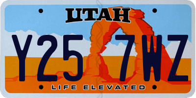 UT license plate Y257WZ