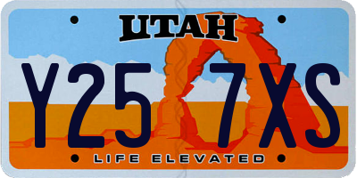 UT license plate Y257XS