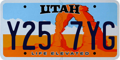 UT license plate Y257YG