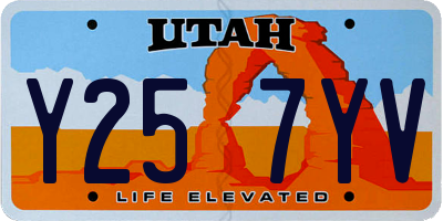 UT license plate Y257YV