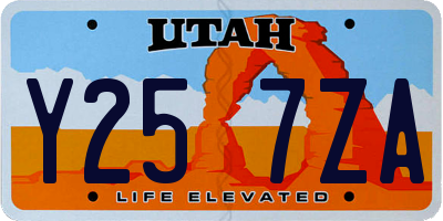 UT license plate Y257ZA