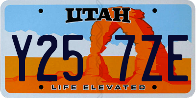 UT license plate Y257ZE