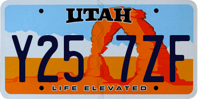 UT license plate Y257ZF