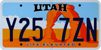 UT license plate Y257ZN