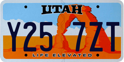 UT license plate Y257ZT