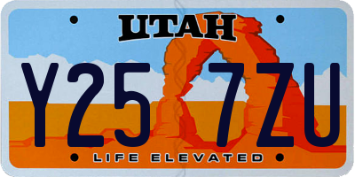 UT license plate Y257ZU
