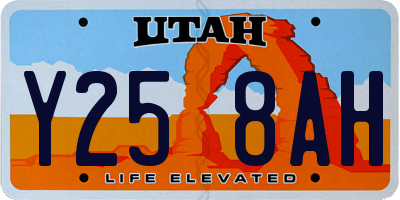UT license plate Y258AH