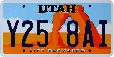 UT license plate Y258AI