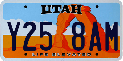 UT license plate Y258AM