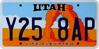 UT license plate Y258AP