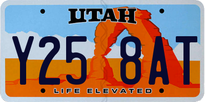 UT license plate Y258AT