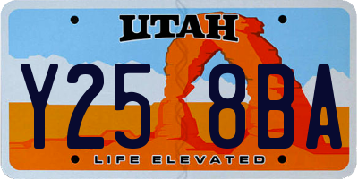 UT license plate Y258BA