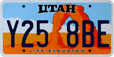 UT license plate Y258BE