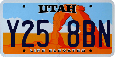 UT license plate Y258BN