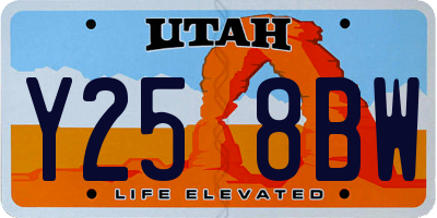 UT license plate Y258BW