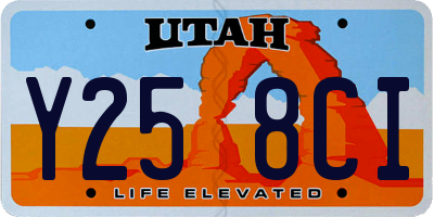 UT license plate Y258CI