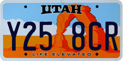 UT license plate Y258CR