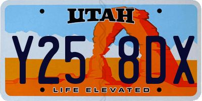 UT license plate Y258DX